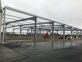 Neubau einer 2-schiffigen Produktions- und Lagerhalle in Limburg